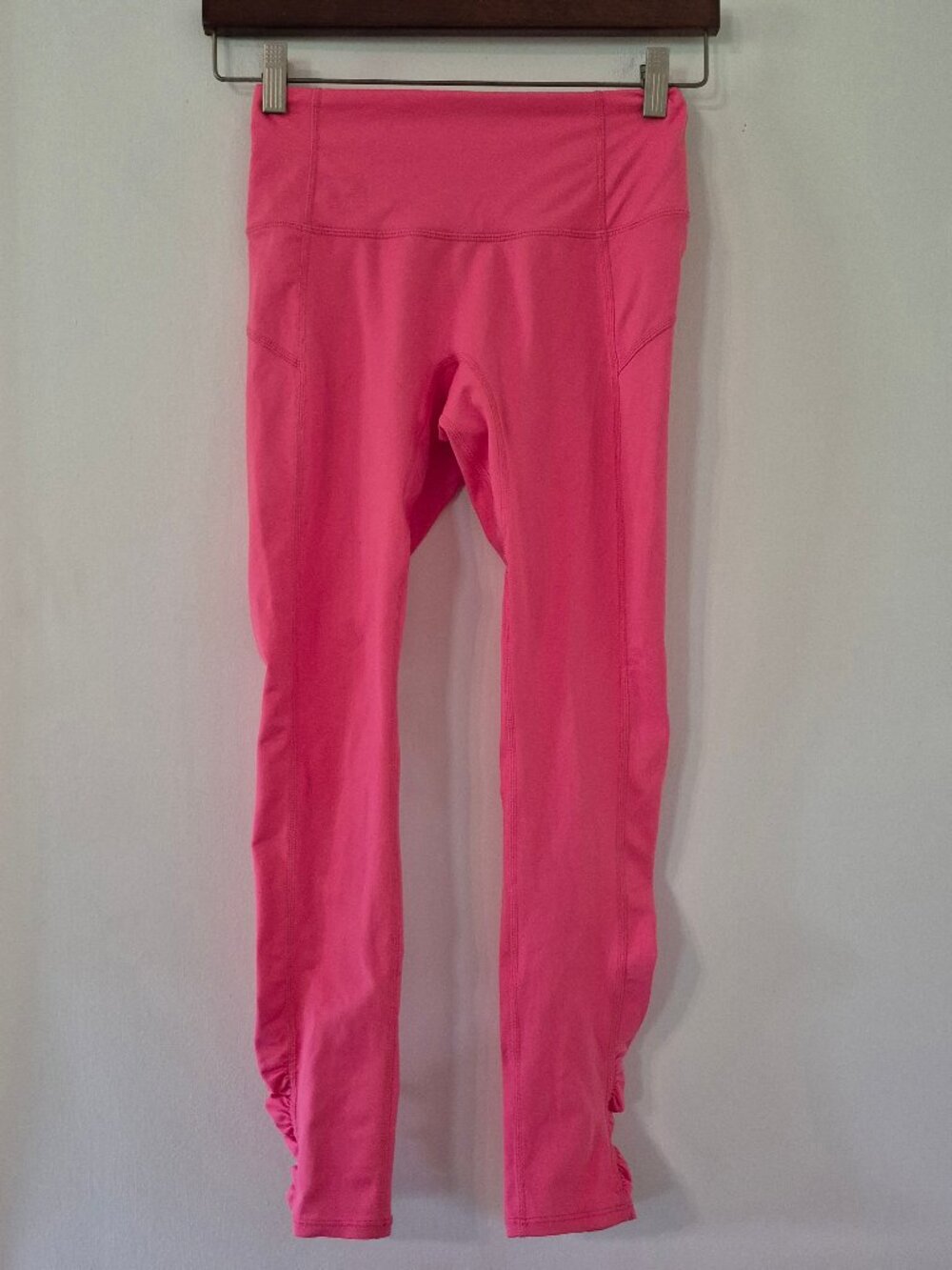 FP Movement Free People XS You're A Peach Leggings Pink High Rise Ruched Ankle